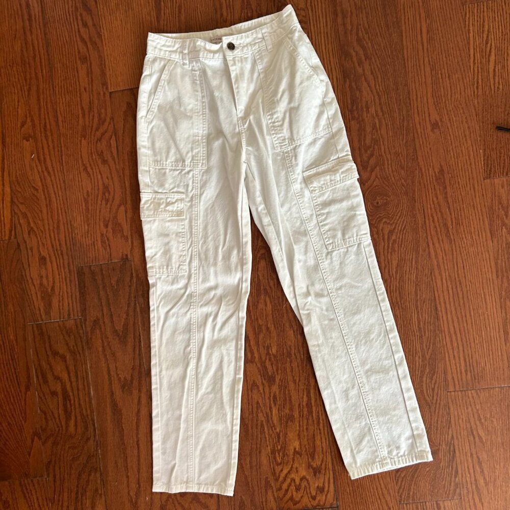 Sincerely Jules White Utilitarian Cargo Ankle Length Pants Size 25 Size 3 - Picture 2 of 11
